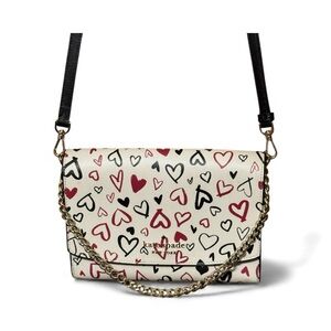 Kate Spade Black and Red Heart Crossbody Bag